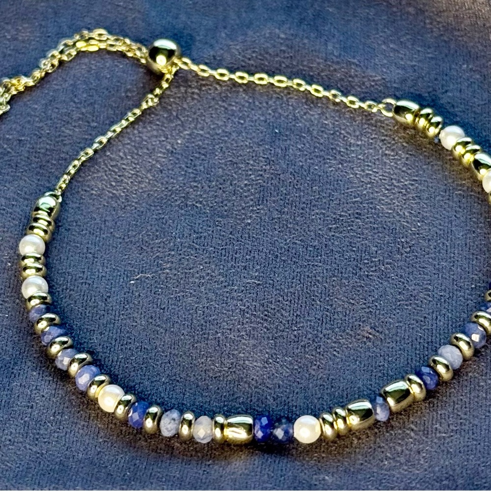 Delicate Stackable Bracelet 14k Sterling Silver W… - image 2